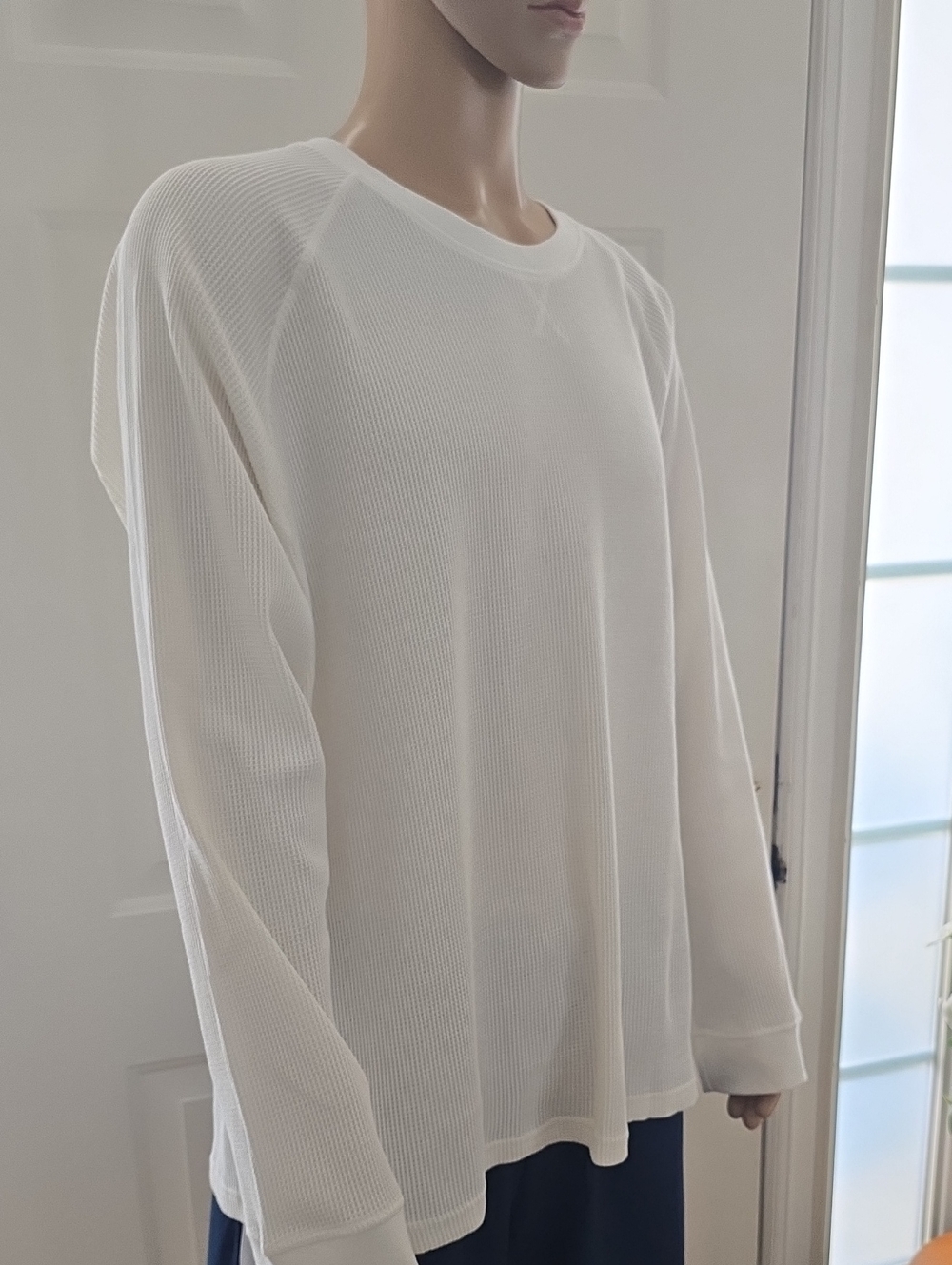 Retrofit Brand Men's Big & Tall White Crewneck Thermal Pullover Shirt Size XXL